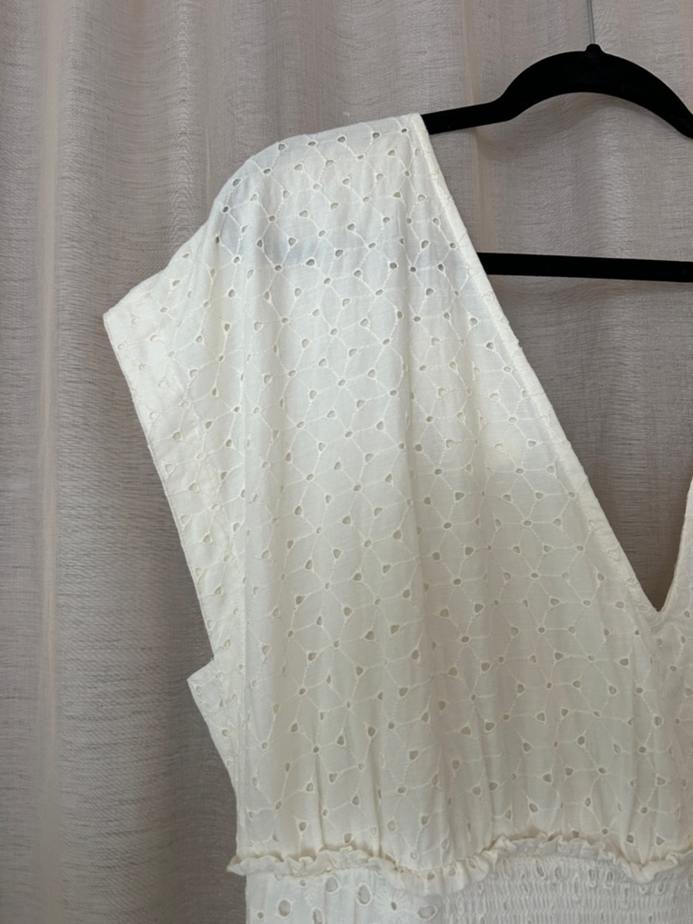 Cream eyelet lace dress, XL